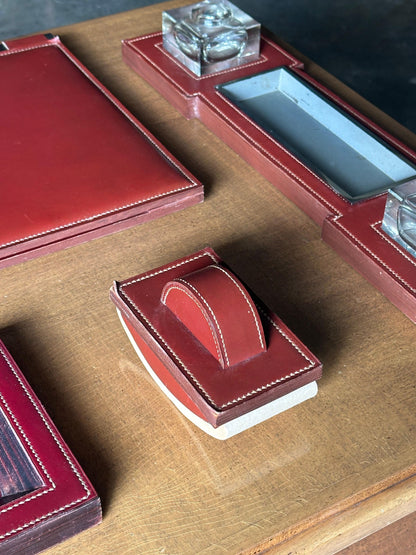 Frisman Vintage 1940s Paul Dupré-Lafon for Hermès Rare Desk Pieces- Set of 4