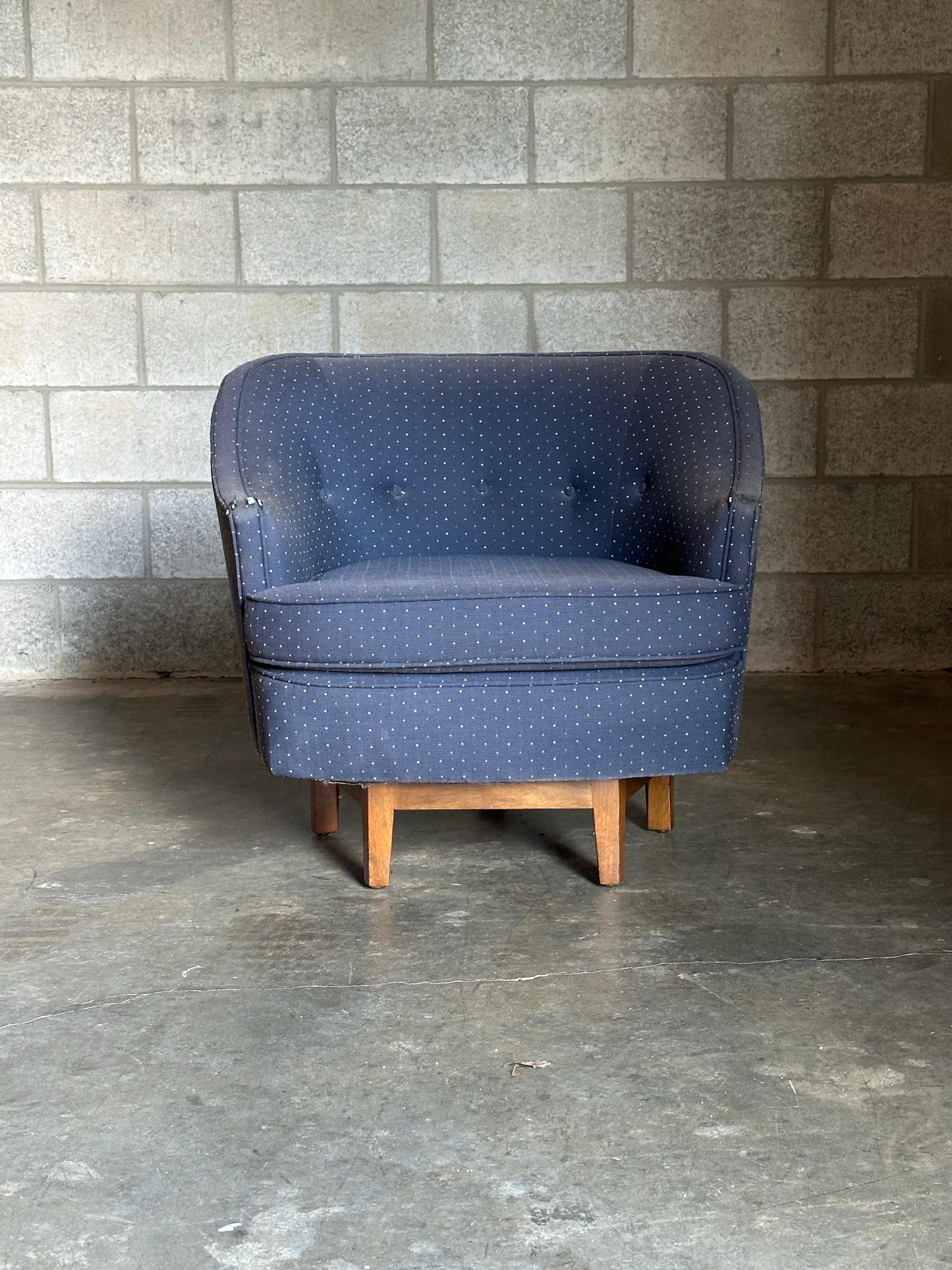 Frisman Vintage Edward Wormley for Dunbar Rare Swivel Chair, 1950s