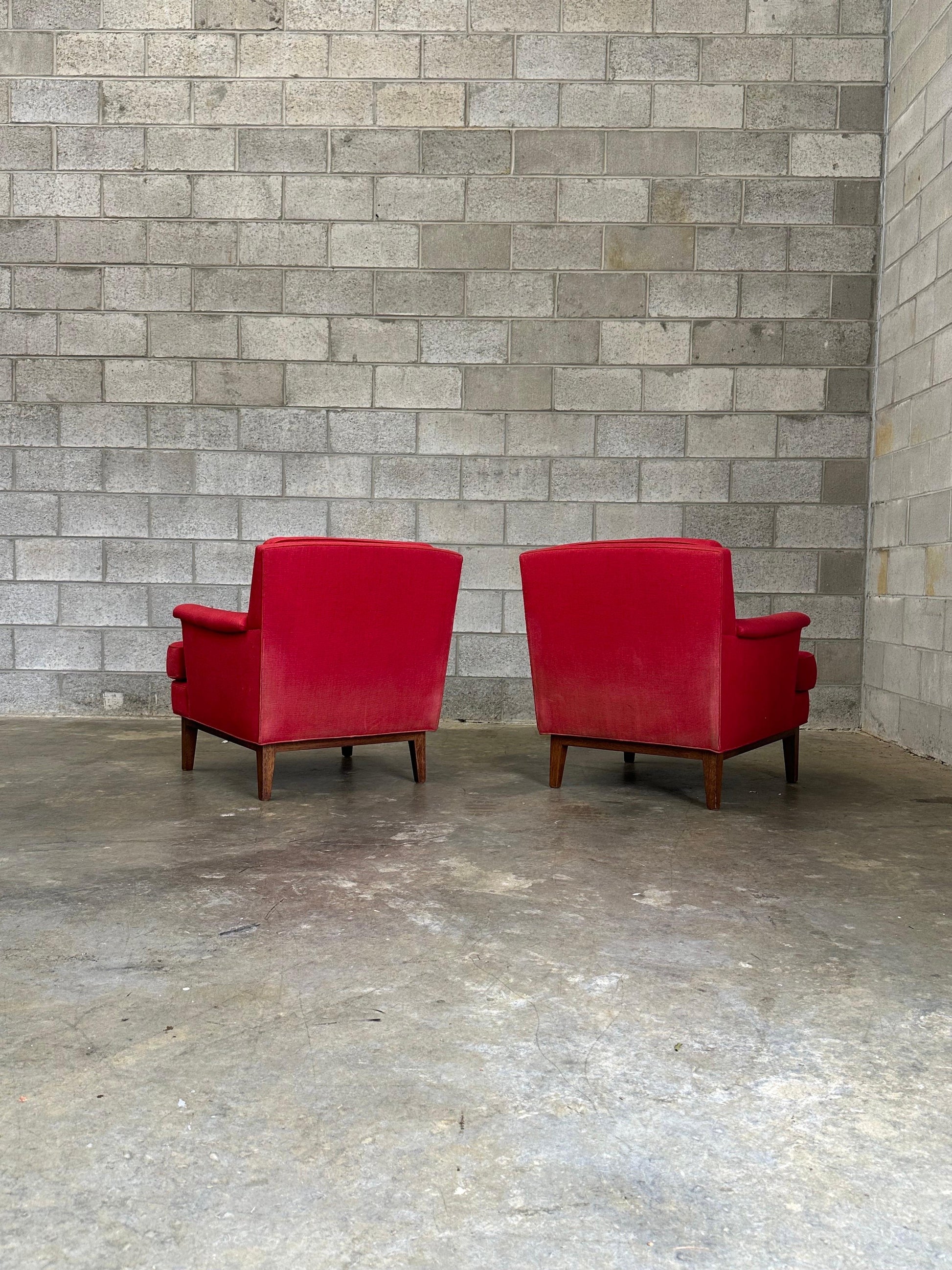 Frisman Vintage Edward Wormley for Dunbar Lounge Chairs- A Pair