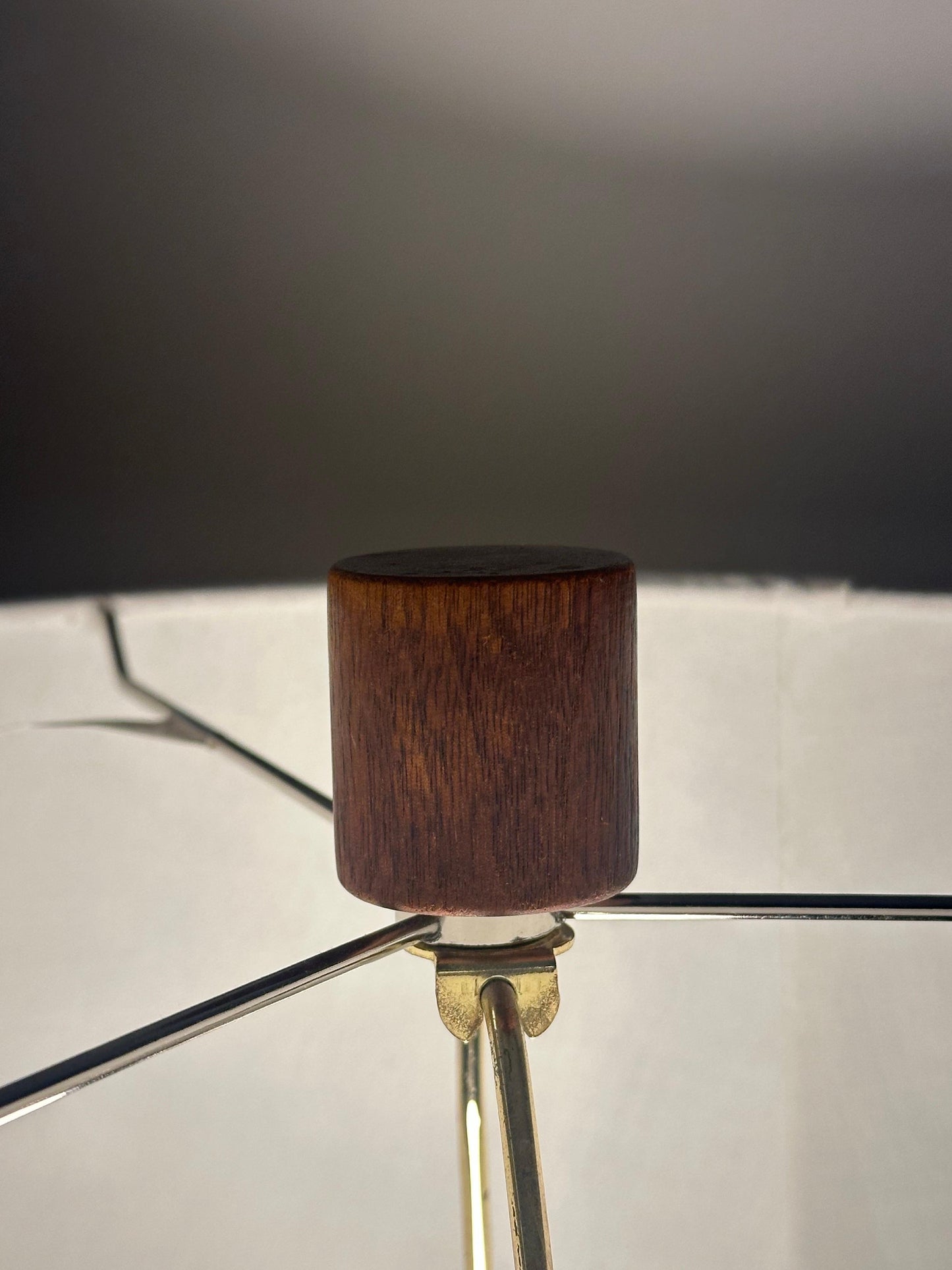 Frisman Vintage Jane and Gordon Martz Large Table Lamp for Marshall Srudios, ceramic and walnut