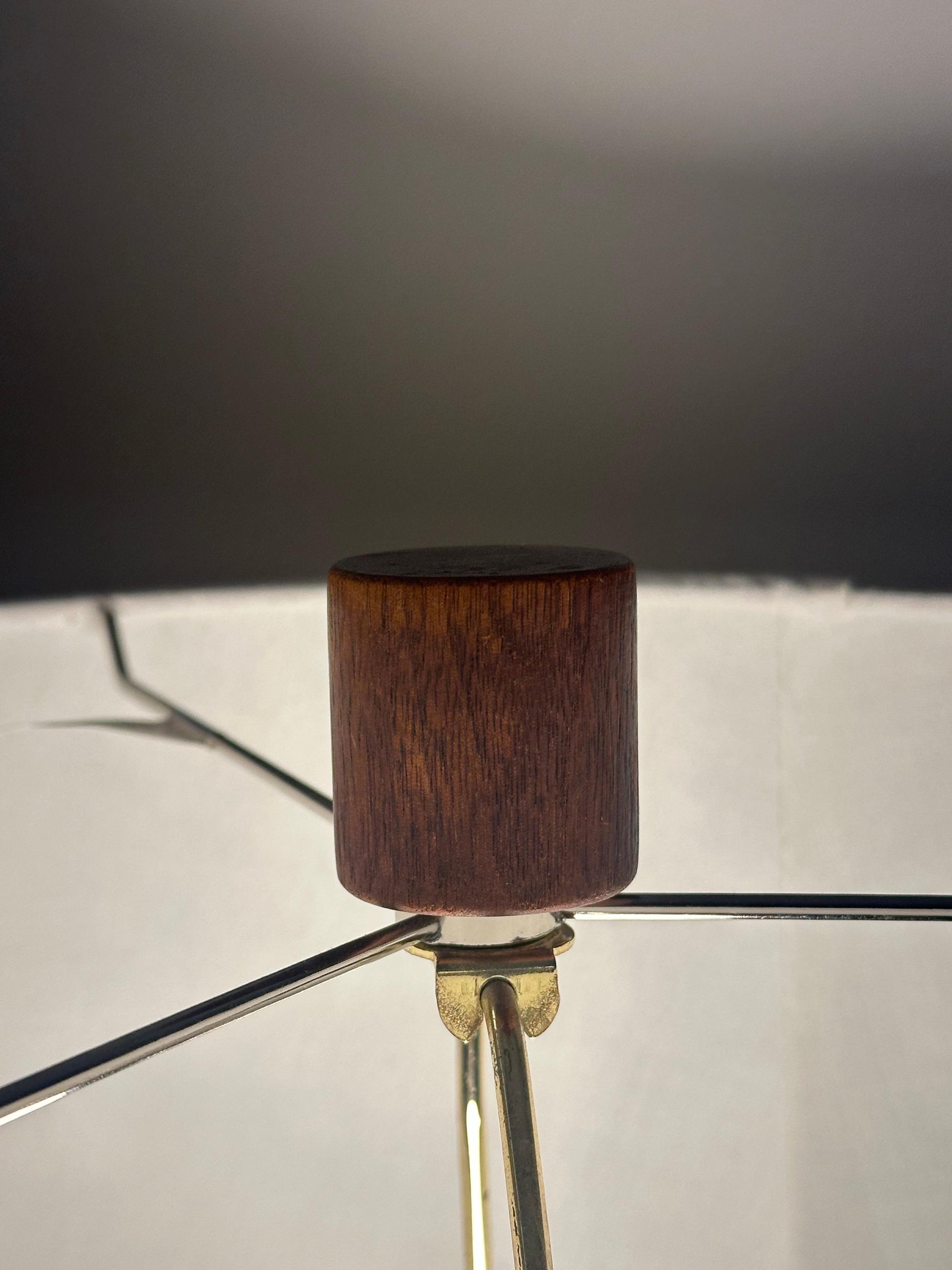 Frisman Vintage Jane and Gordon Martz Large Table Lamp for Marshall Srudios, ceramic and walnut