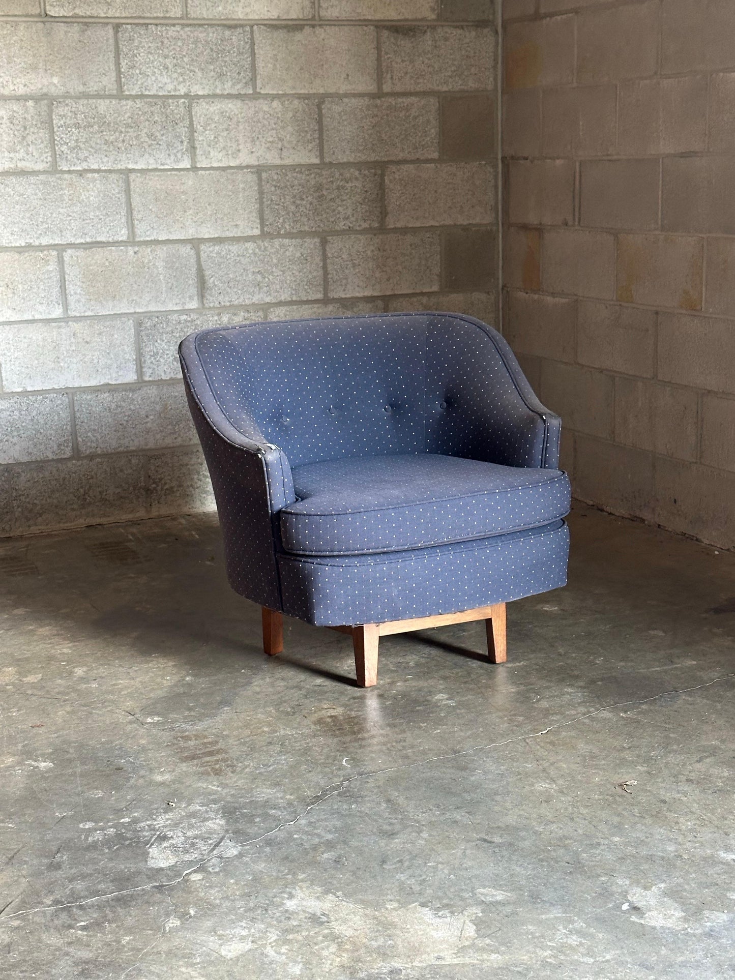 Frisman Vintage Edward Wormley for Dunbar Rare Swivel Chair, 1950s