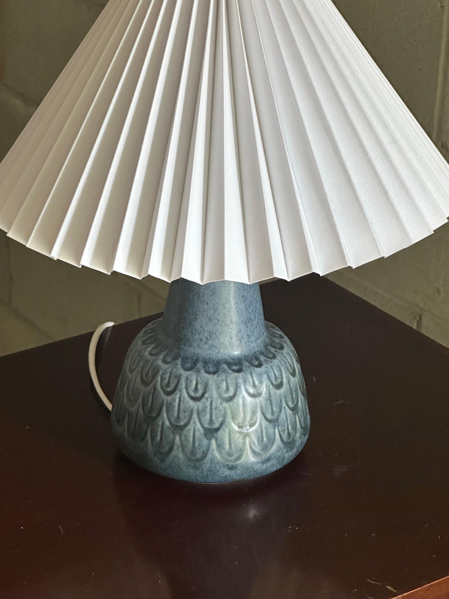 Frisman Vintage 1970s Mid-Century Modern Søholm Stentøj Denmark Ceramic Table Lamp