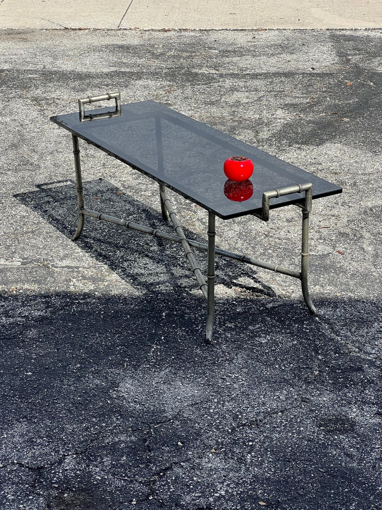 Frisman Vintage Faux Bamboo Bench Or Coffee Table ca' 1970's