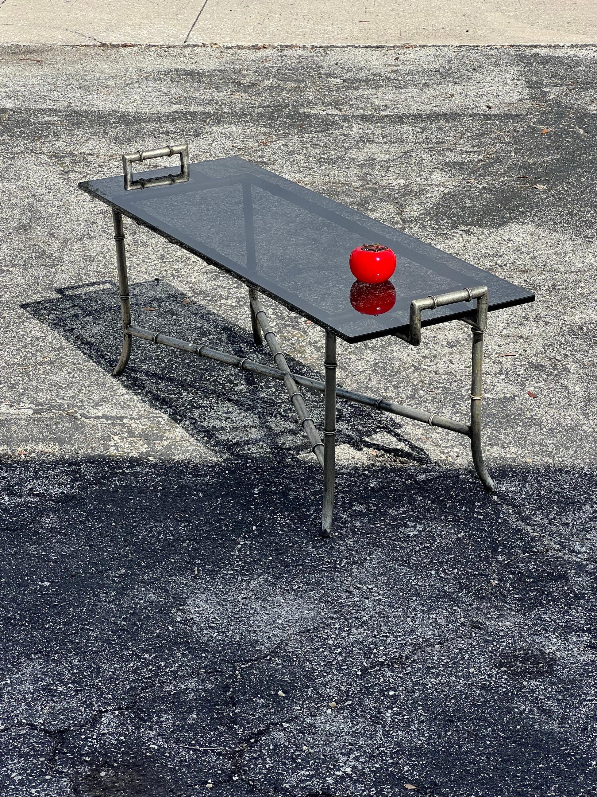 Frisman Vintage Faux Bamboo Bench Or Coffee Table ca' 1970's