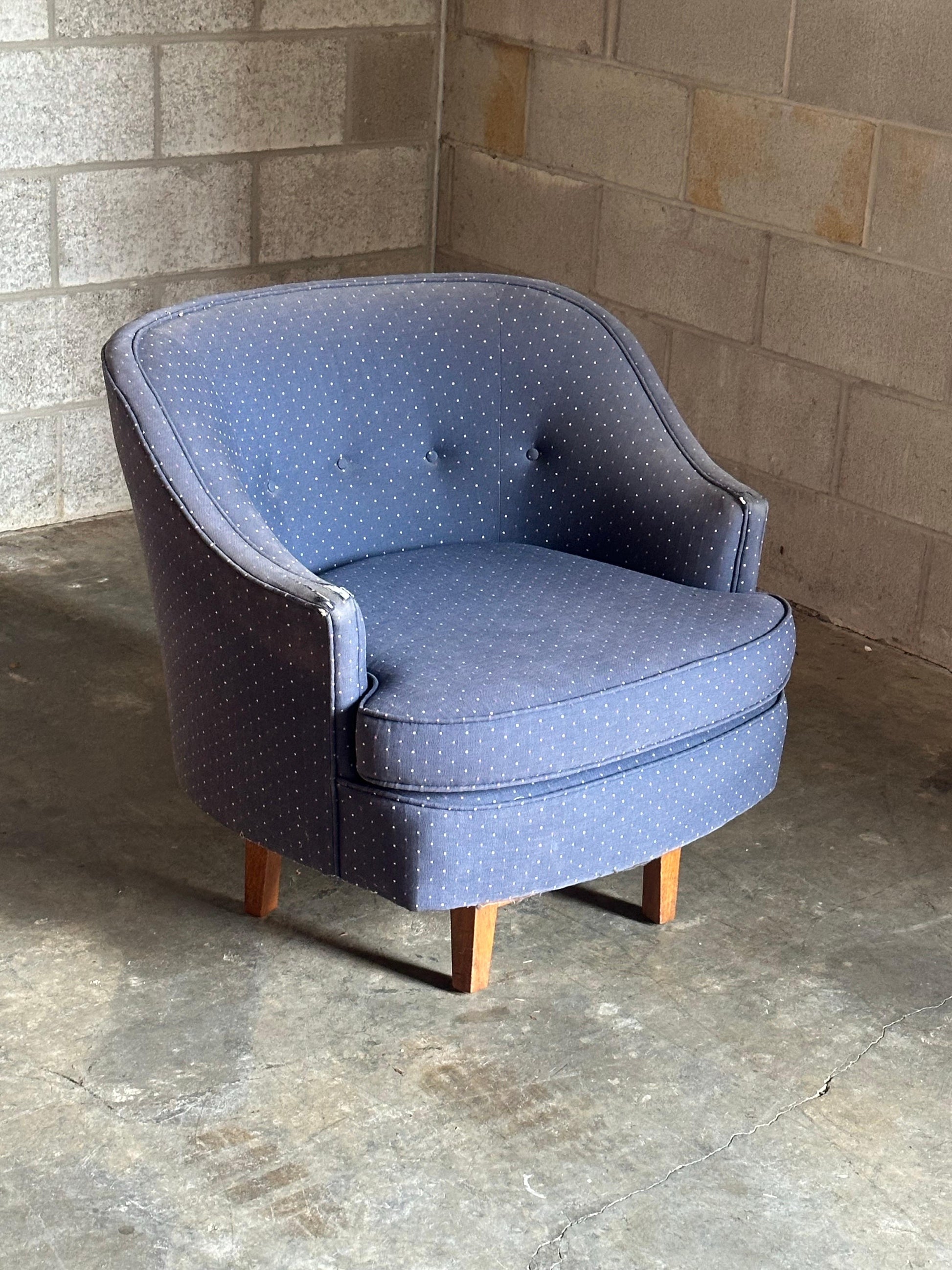 Frisman Vintage Edward Wormley for Dunbar Rare Swivel Chair, 1950s