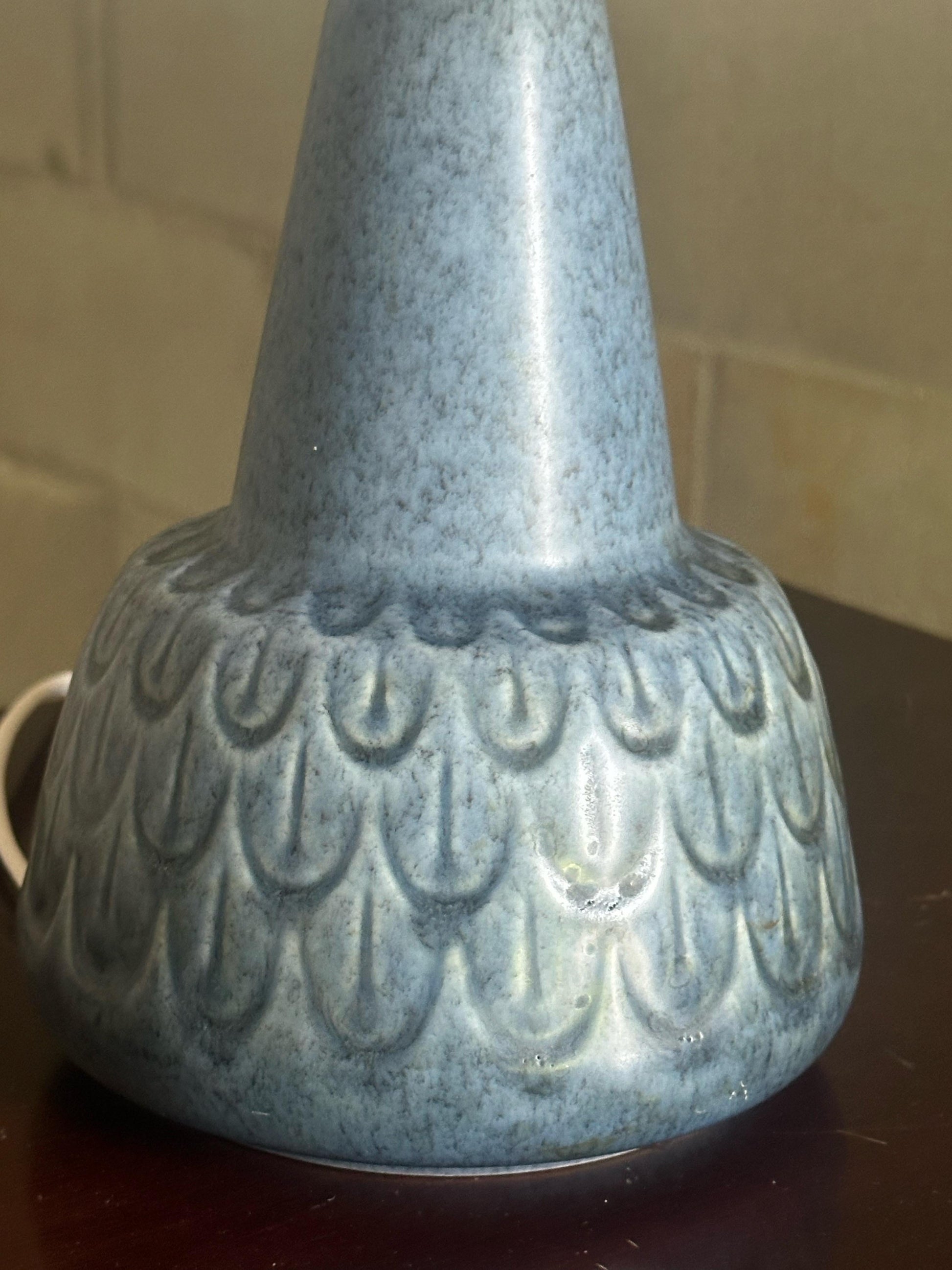 Frisman Vintage 1970s Mid-Century Modern Søholm Stentøj Denmark Ceramic Table Lamp