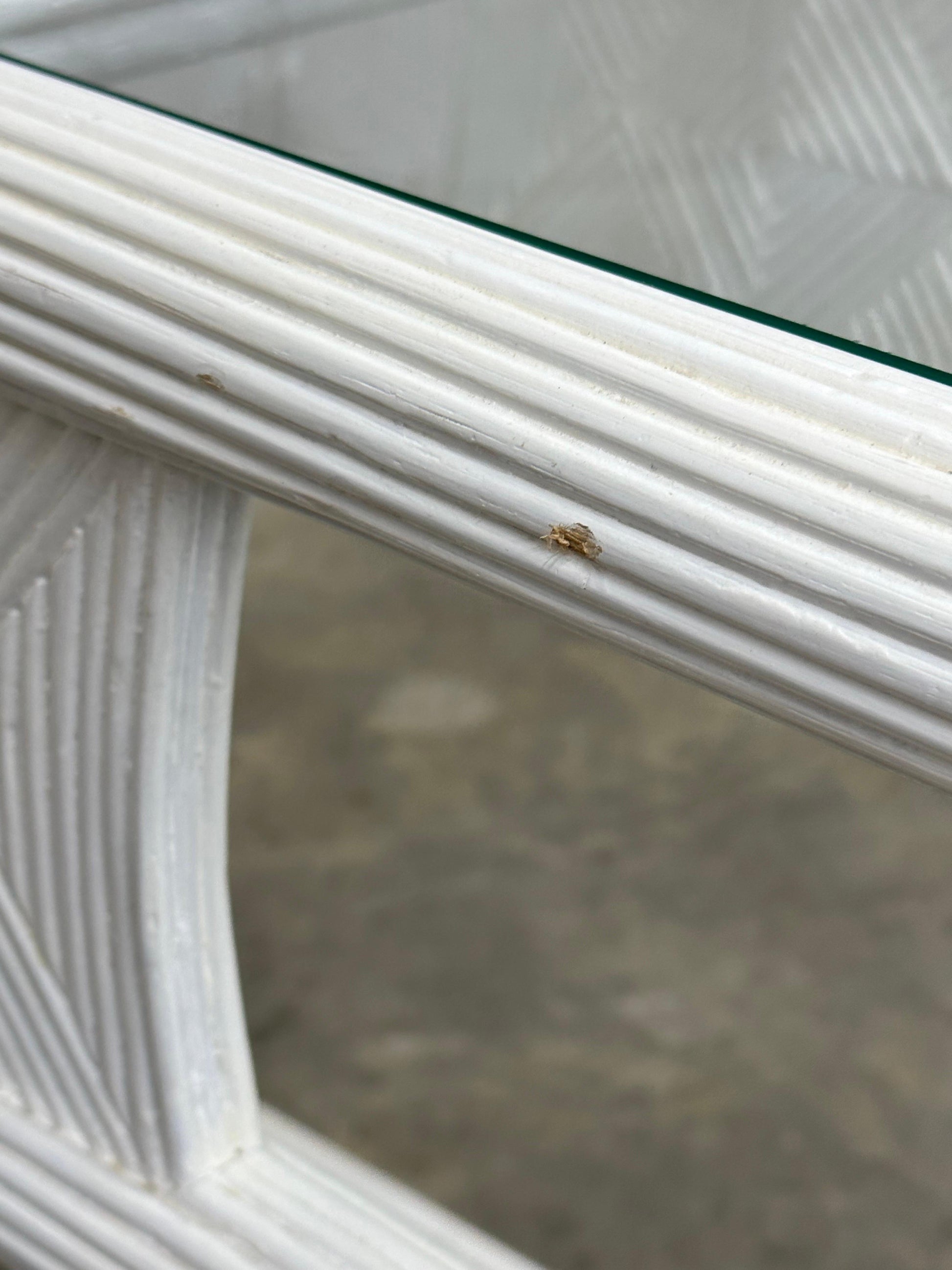 Frisman Vintage Vintage Coastal Pencil Reed Console Table