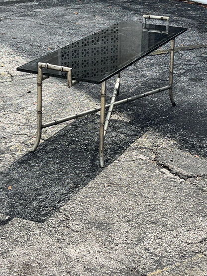 Frisman Vintage Faux Bamboo Bench Or Coffee Table ca' 1970's