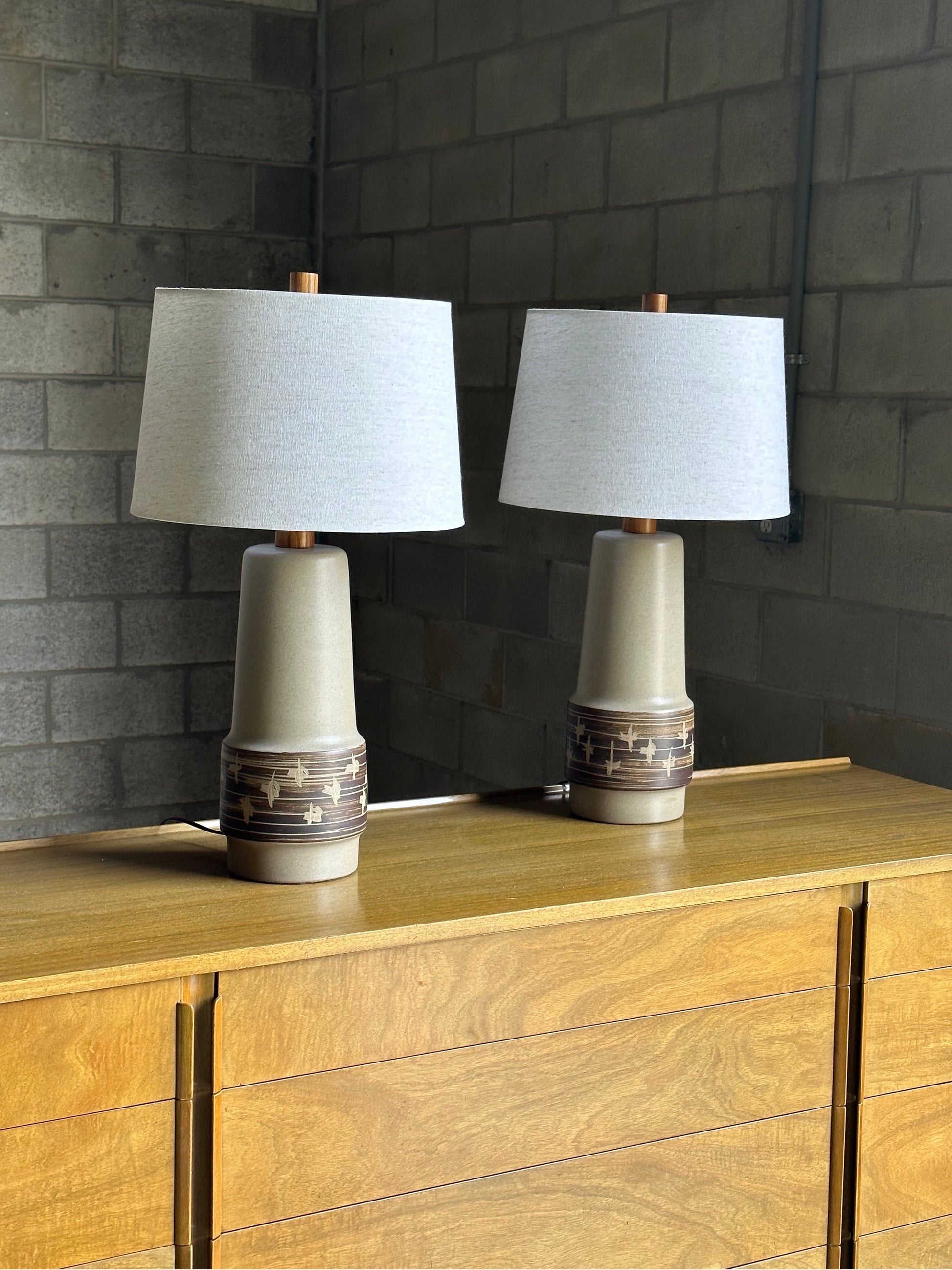Frisman Vintage Large Table Lamps by Jane and Gordon Martz - a Pair