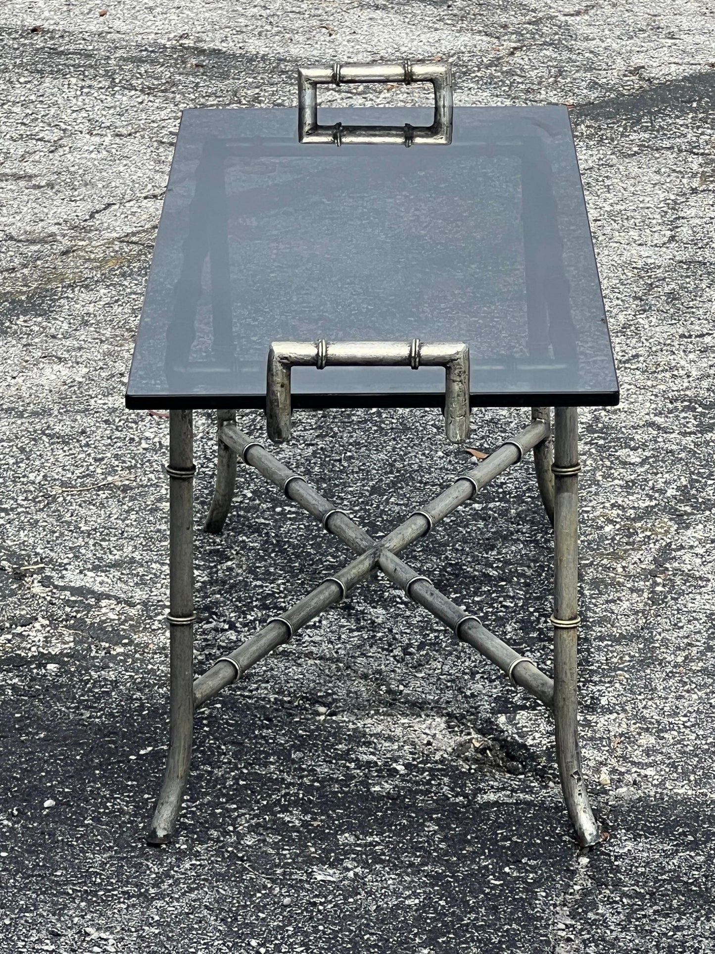 Frisman Vintage Faux Bamboo Bench Or Coffee Table ca' 1970's