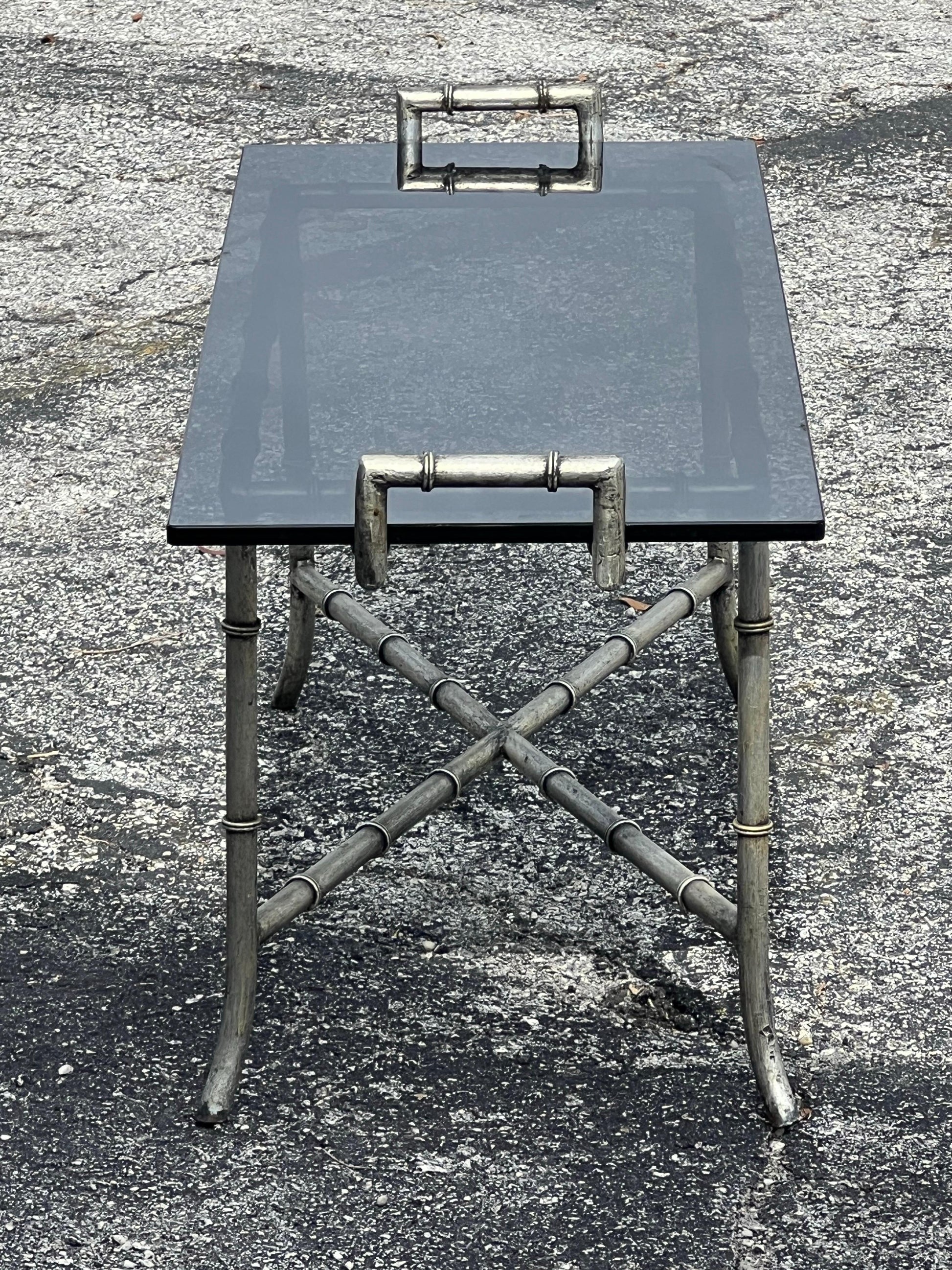 Frisman Vintage Faux Bamboo Bench Or Coffee Table ca' 1970's