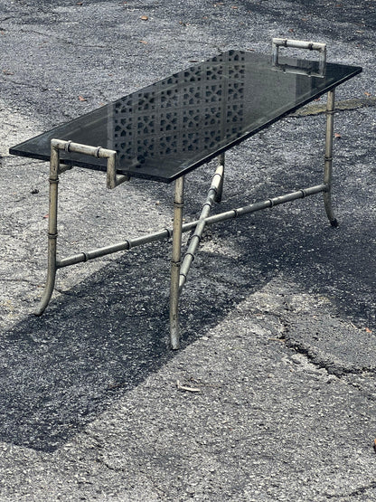 Frisman Vintage Faux Bamboo Bench Or Coffee Table ca' 1970's