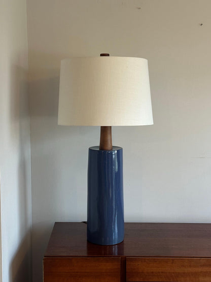 Frisman Vintage Jane and Gordon Martz Large Table Lamp for Marshall Srudios, ceramic and walnut