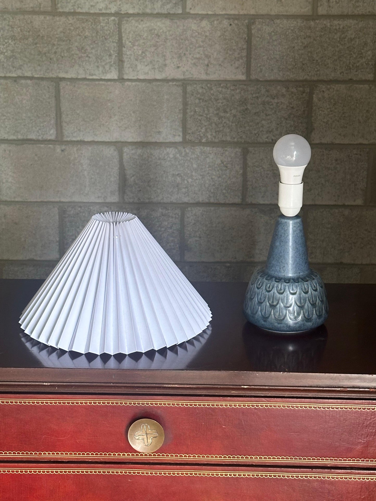 Frisman Vintage 1970s Mid-Century Modern Søholm Stentøj Denmark Ceramic Table Lamp