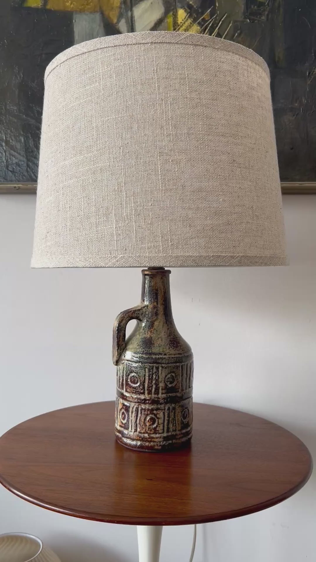 Frisman Vintage A Charming French Lamp By Olivier Pettit Vallauris France 1960's