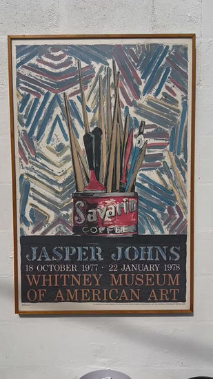 Frisman Vintage A Classic Jasper Johns Savarin Paint Poster 1977 Whitney Museum