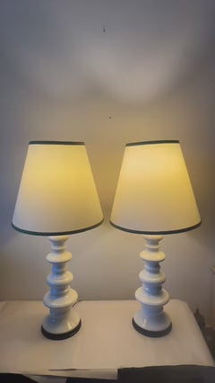 Frisman Vintage A Pair Of Sculptural Ceramic Lamps Ca' 1960's