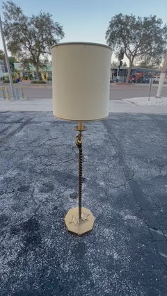 Frisman Vintage Whimsical Brass Frog Floor Lamp by Chapman 1979