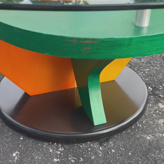 Frisman Vintage Funky Post Modern Colorful Coffee Table ca' 1990