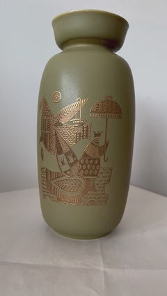 Frisman Vintage Georges Briard Ceramic Vase Hyalyn Pottery 1960's