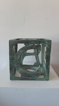 Frisman Vintage Unusual Bronze Alphabet Sculpture By Anne Van Kleeck ca' 1950's