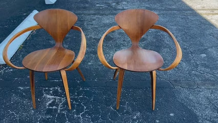 Frisman Vintage A Pair Of Vintage Norman Cherner Plycraft Armchairs ca' 1950's