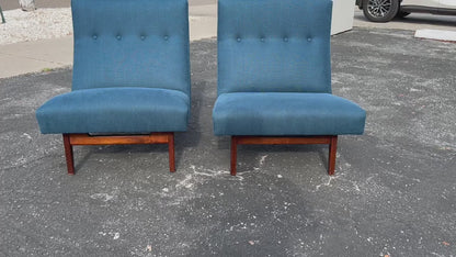 Vintage Classic Armless Chairs by Jens Risom, 1950's