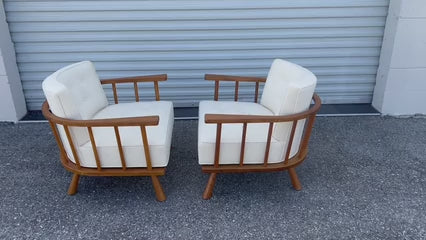 Frisman Vintage Unusual T.H.Robsjohn-Gibbings Armchairs Widdicomb ca' 1950's
