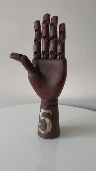 Frisman Vintage Vintage Articulating Wood Hand Sculpture Ca' 1950's