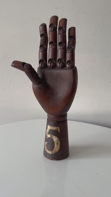 Frisman Vintage Vintage Articulating Wood Hand Sculpture Ca' 1950's