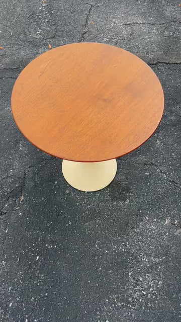 Frisman Vintage Knoll Saarinen Side Table with Walnut Top