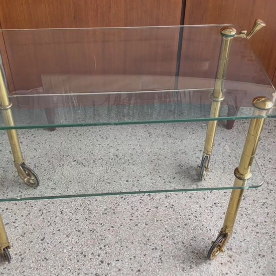 Frisman Vintage Brass Serving Cart by Osvaldo Borsani, circa 1938