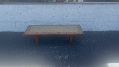 Frisman Vintage Unusual Coffee Table Ca' 1950's With A Mosaic Tile Top