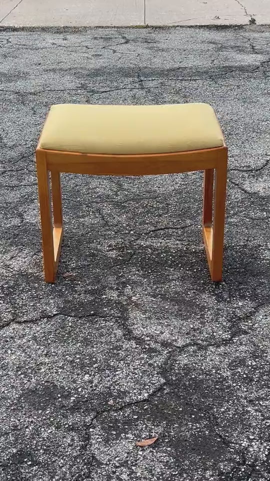 Frisman Vintage Edward Wormley For Drexel Precedent Bench With Upholstered Seat ca' 1950's