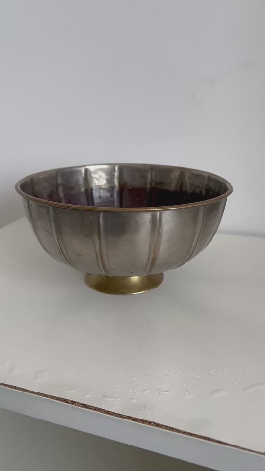 Frisman Vintage Art Deco Style Brass Hammered Bowl Argentina ca' 1930's