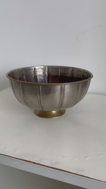 Frisman Vintage Art Deco Style Brass Hammered Bowl Argentina ca' 1930's