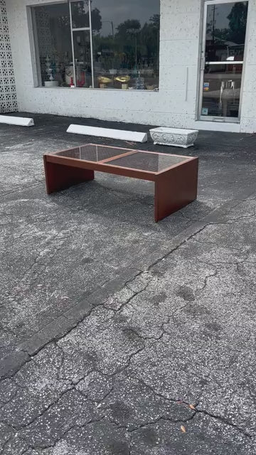 Frisman Vintage Danish Teak And Glass Coffee Table By Komfort Ca' 1960's