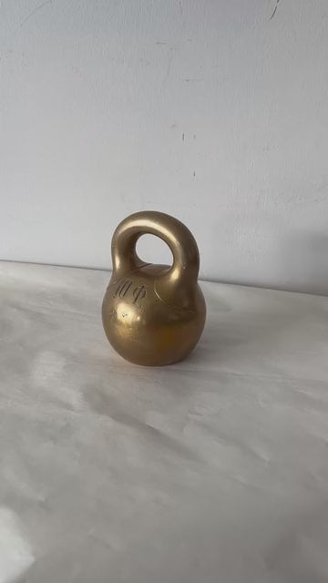 Frisman Vintage Antique Russian Bronze Kettlebell Weight Girya 1898 10 Funts!