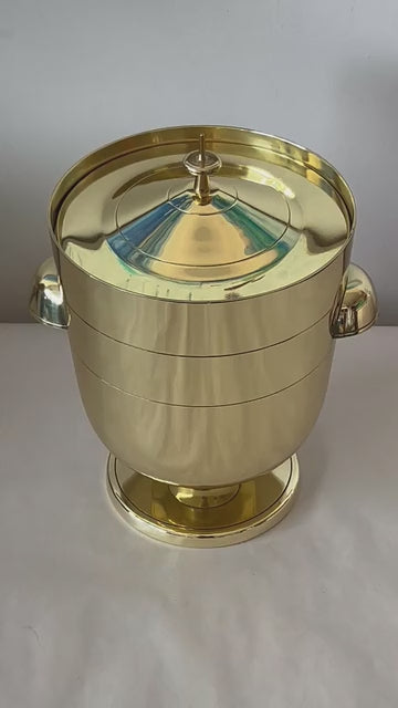 Frisman Vintage A Tommi Parzinger Polished Brass Ice Bucket Ca' 1950's