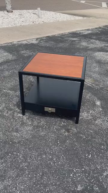 Frisman Vintage Large End Table By Michael Taylor For Baker Ca' 1950's