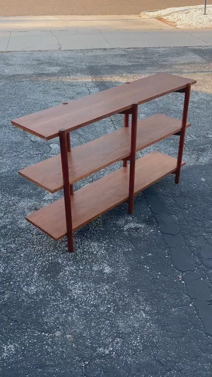 Frisman Vintage Milo Baughman For Glenn Of California Bookshelf Walnut Patina 1950's