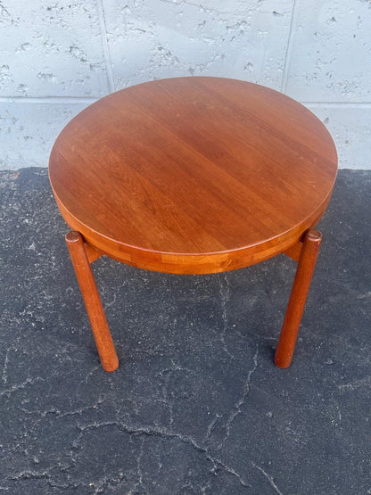 Teak Side Table With Removable Tray Top Jens Quistgaard Ca' 1960's